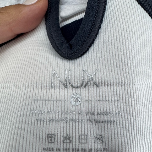 NUX White and Black Sports Bra - Picture 10 of 10